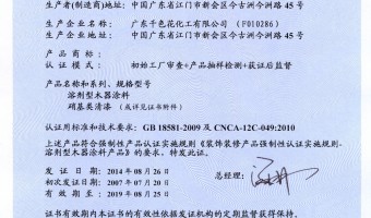 广东千色花新材料有限公司-2014 3c证书   硝基类清漆